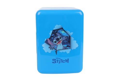 Orbit Innovations Stitch - Mini Fridge, Small Cooler for Drinks & Snacks, or Skincare Refrigerator - Christmas Gifts (6 Cans, Stitch)