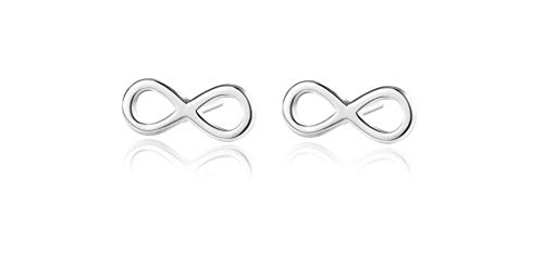 Minimalist Infinity Tiny 925 Sterling Silver Cartilage Tragus Small Stud Earrings for Women...