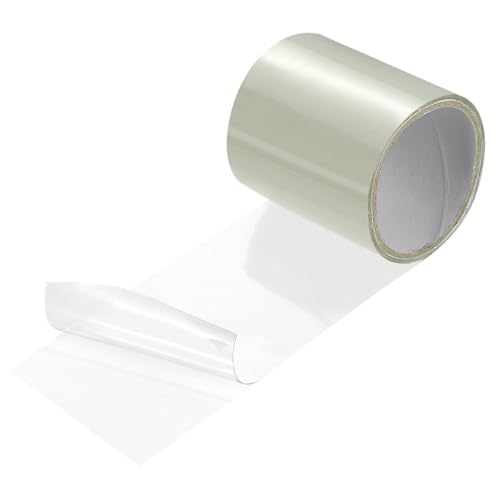 Image of MECCANIXITY Waterproof Patch Seal Tape 4 in x 5 Ft, PVC Leak Proof Repair Sealing Duct Tape for HVAC, Roof Crack, Boat, Hoses Pipes, Awning, Transparent