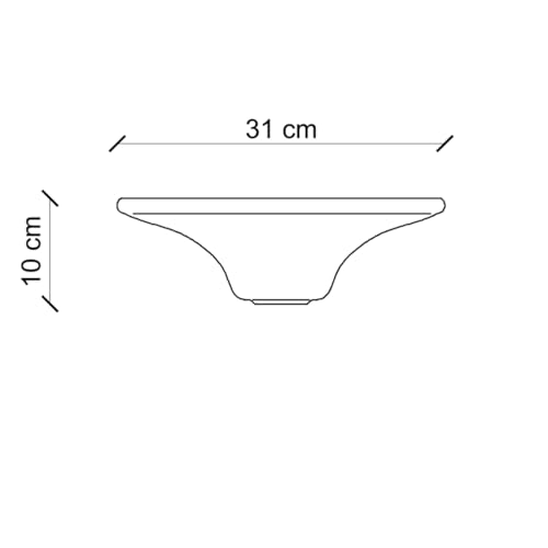 Ferroluce Retrò Plafoniera Vintage a Base Quadrata...