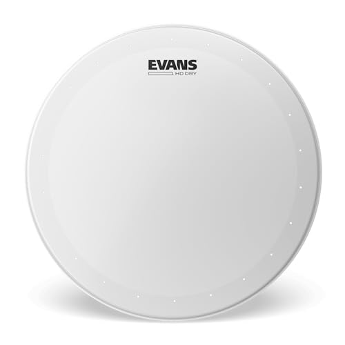 Evans HD Dry Snare Drum Heads - 12 Inch - Coated for Durability - Durability, Sonic Response - Made with Two Plies & Control Ring - Made in the USA