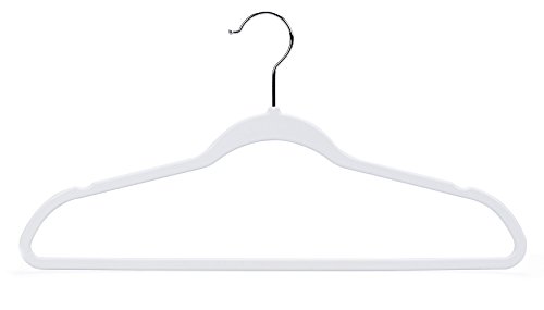 Quality Hangers PL014 50 Pack Non-Velvet Plastic Hangers For Clothes - Heavy Duty Coat Hanger Set - Space-Saving Closet Hangers With Chrome Swivel Hook thumb #8