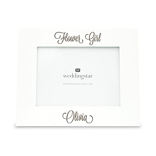 WEDDINGSTAR Customizable Wooden 5" x 7" Picture Frame White - Flower Girl