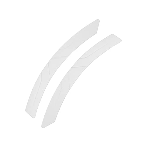 KACEPAR Tiras protectoras de cejas para rueda de coche, gel de sílice negro/blanco, tiras protectoras de cejas para rueda de coche, 39 x 3,8 cm, guardabarros de arco de rueda de coche