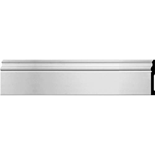 Image of Ekena Millwork Endurathane Aberdeen Baseboard Moulding, 5 1 /2 inchH x 5 /8 inchP x 94 1 /2 inchL, Factory Primed