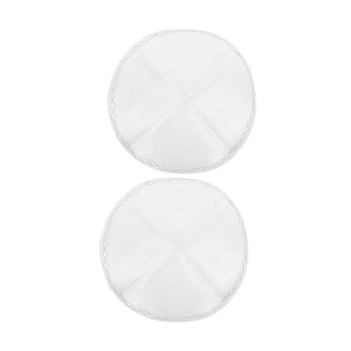 Kippa blanche en polyester pour hommes et ados | Lot de 2 bonnets de prière