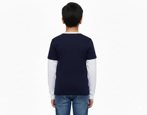 Image of Clotth Theory Boys Printed Bio Washed Cotton Full Sleeve T-Shirt for Boys