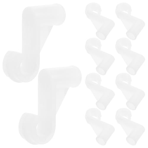 Angoily Set da 10 Ganci per Armadio in Alluminio 13Mm Staffe di Supporto per Asta Appendini Morsetti Stabili per Organizzazione Spazi Armadio e Appendere Vestiti