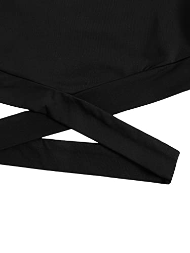 Milumia Girl's 2 Piece Cut Out Crisscross Tee Crop Tops Short Sleeve Round Neck T Shirts3