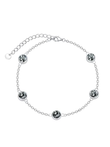 Image of Dorunmo Ankle Bracelet for Women 925 Sterling Silver Natural Stone Bracelet Anklet Summer Beach Jewelry Birthday Gifts for Mom