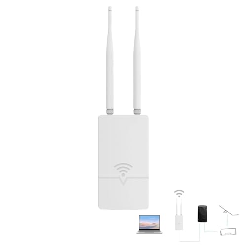 Outdoor Starlink WiFi Extender for Starlink Gen 3 Router, 300Mbps Starlink Signal/WiFi Repeater, 0.3KM Signal Coverage, IP65 Waterproof, Up to 56 Devices for Farm/Yard/RV/Campsite