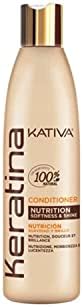 KATIVA Keratin Conditioner (8.45 Fl Oz), Rebuild & Strengthen Damaged Hair, with Hydrolyzed Keratin & Ceramides for Soft, Shiny and Nourished Hair, Sulfate Free, Gluten Free, Paraben Free, Salt Free