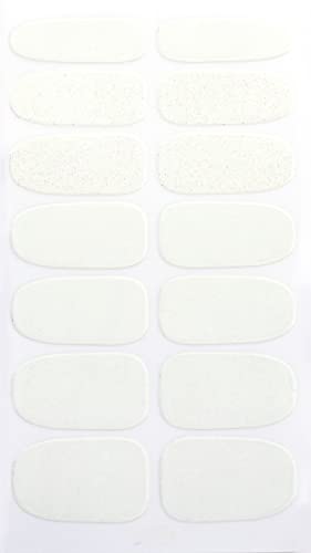 8 Sheets Glitter Solid White Nail Strips Nail Art Stickers, Solid Color Full Nail Wraps With 3 Pieces Nail File For Nails Christmas Decoration Party Supply For Women Girls Manicure #TOP7