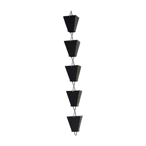 Baoblaze Elegant 3ft Rain Chain for Gutter Downspouts - Decorative Water Cups for Outdoor Use, Trapezoid Shape