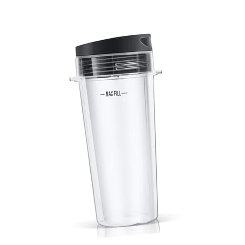 Ciieeo 4pcs Juicer Accessory Containers Lids 16oz Shaker Cup Replacement Container for Healthy Meals