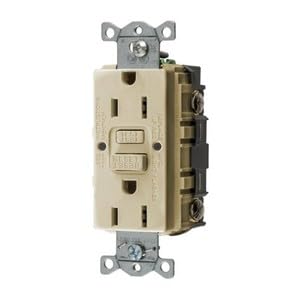 #US GFRST15I Ivory 15 Amp 125 Volt 5-15R Commercial Receptacle