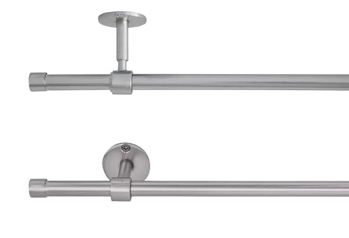 metablo Tringle à rideaux extensible, montage mural et au plafond, embout capuchon, tringle à...