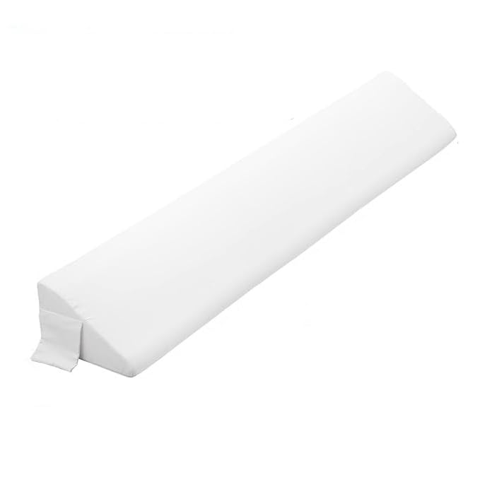 Bed Wedge Pillow For Headboard,Mattress Gap Filler,Triangle Pillow,Bed Gap Filler,Close Gap (0-6") Between Your Mattress And Headboard,Stop Losing Your Pillows Phone And Glasses(193 x 25 x 15 cm,White