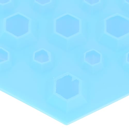 Molde de silicona para cubos de hielo forma diamante azul miniatura 3