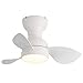 Produktbild ycwdcz Ø56cm Mini Deckenventilator mit Lampe und Fernbedienung, kleine Deckenventilator mit Beleuchtung, Reversibel Sommer Winterbetrieb 6 Gang Leise DC Motor, Weiß