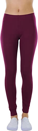 Image of ToBeInStyle Women's Skinny Fit Cotton Full Length Leggings Tights - Regular and Plus Sizes