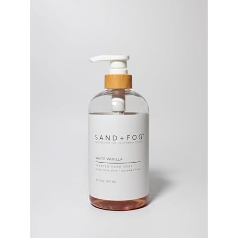 Sand + Fog White Vanilla - Scented Liquid Hand Soap - Moisturizing Hand Soap - Made with Aloe - Paraben Free- 15.7 oz Cover
