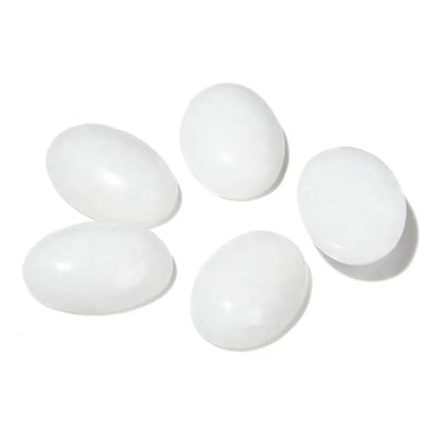10 cuentas de cabujón de piedra natural semiovaladas, howlita, turquesa, lapislázuli, gemas, cuentas de camafeo para hacer joyas, pendientes de bricolaje, venta al por mayor, n.º 2, jade, 18 x 25 mm