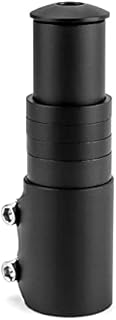 QWORK Bike Stem Riser, Aluminum Alloy Bicycle Handlebar Extender for 1-1/8" 28.6mm Fork, 124mm Black