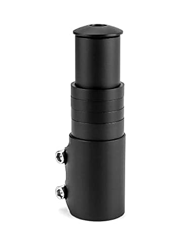 Podstopnica kierownicy rowerowej QWORK, aluminiowy adapter wspornika rowerowego 28,6 mm 124 mm czarny do roweru i e-roweru