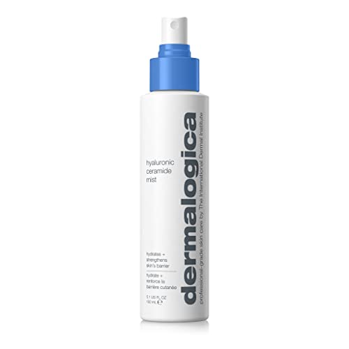 Dermalogica Hyaluronic Ceramide Mist - Hydrates, Locks in Moisture, Combats Dryness, Fine Lines, & Loss of Firmness, All Skin Types, Rose Water Infused for Supple Skin, 150ml