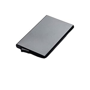 Creditcardhouder RFID blokkeren,Pop Up Metalen Kaarthouder Minimalistische Mens Kaarthouder Slanke Metalen Kaarthouder Voor 5 Kaarten [Zwart], Zwart, Minimalistisch