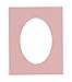 10x14 Mat Bevel Cut for 8x11 Photos - Precut Pink Oval Shaped Photo Mat Board Opening - Acid Free Matte to Protect Your Pictures - Bevel Cut for Family Photos, Pack of 1 Matboard