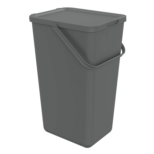 SUNDIS Loops, poubelle de tri sélectif d’intérieur 32L, rectangulaire, en plastique recyclé...