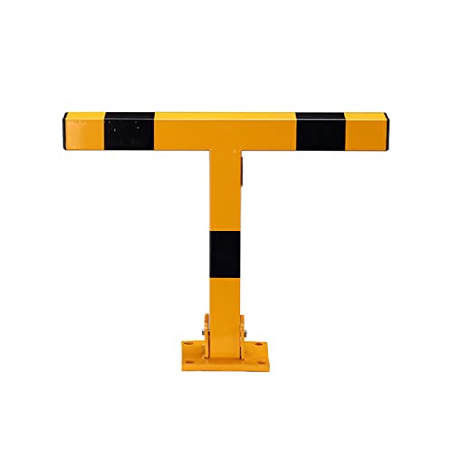Cerraduras de estacionamiento de Tubo Cuadrado Pilotes de estacionamiento Barreras de estacionamiento Plegables Bloqueador de estacionamiento Manual Pila de estacionamiento 40x50 cm Amarillo