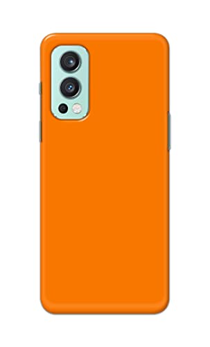 Image of Plain Orange Hard Back Case Cover for OnePlus Nord 2 (5G) Back Cover -(J5) VNS2229