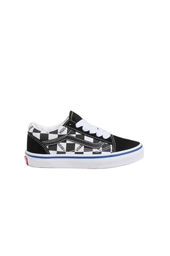 Image of Vans Kids Unisex Old Skool (Little Kid), Logo Check Black /White, 12.5 Medium