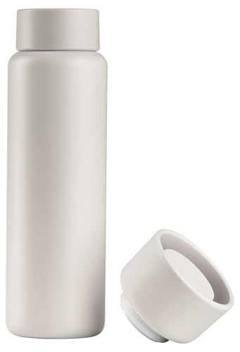ZONE DENMARK Singles Mug isotherme avec deux couvercles Dia 7,5 x 25,6 cm 650 ml Crème