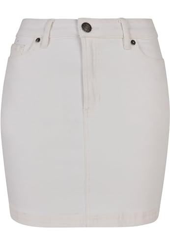 Urban Classics Ladies Organic Stretch Denim Mini Skirt Falda, Offwhite Raw, 32 para Mujer