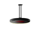 Bromic Eclipse Smart Heat 2900W Electric Patio Heater - Dimmable LED Light Ring, Radiant Heat, 220V-240V, Black Finish - BH0920001-1