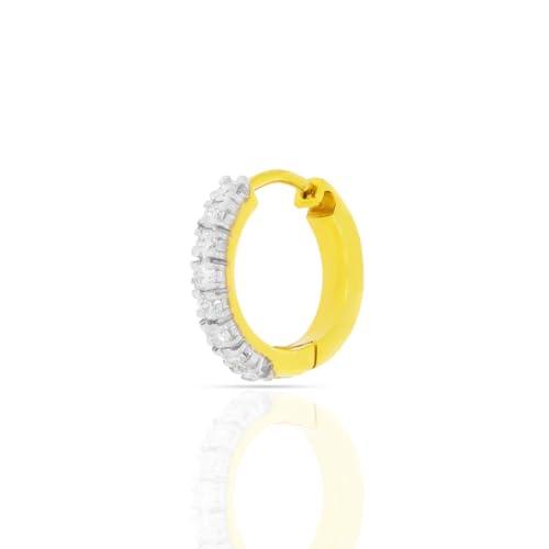 Image of WHP JEWELLERS CZ Radiance Yellow Gold Earrings for Women | Womens Aesthetic Good Quality 22 KT Gold Earrings | Gold Fashion Jewellery for Women | Great for Gifting