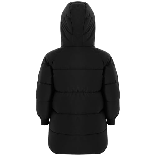 Loyan Toddler Boys Girls Thick Padded Coats Lightweight Winter Outerwear Hooded Puffer Jackets Black 7-8 Years4