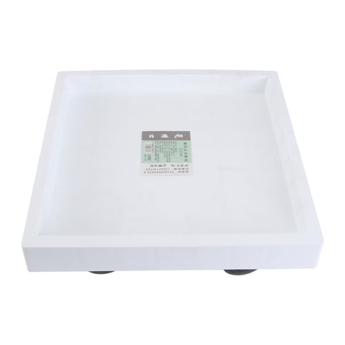 LIFKOME 移動可能な正方形鋼化ホイール付きプランターホルダートレイ 耐久性ある屋内外用植木鉢受け皿 床 机保護に適した滑らか移動プラン