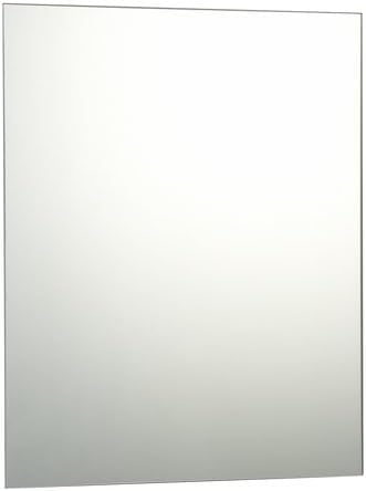 Reflex Sales 50 x 70cm Rectangle Plain Frameless Wall Mounted Bathroom Mirror, No Fittings Included