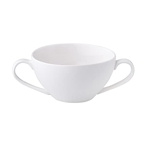 Dajar Oporto Taza para Sopa (350 ml), Porcelana, Blanco, 11 cm