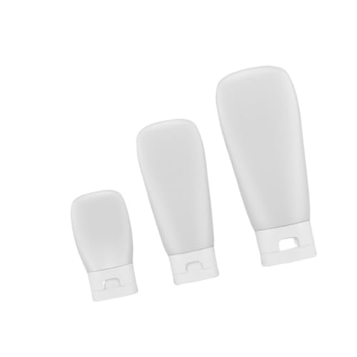 ABOOFAN Set de 3 Frascos Exprimibles de PE para Maquillaje y Viaje Botellas Vacías Portátiles Tapa Abatible Tamaños 30 Ml 60 Ml y 100 Ml Envases Ligeros a Prueba de Fugas para Crema y