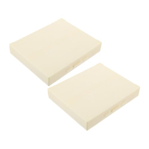 NAMOARLY 2pcs Boxes Abs Beige Microscope Slide Organizer Reusable Slide Boxes Microscope Slide Storage Microscope Slide Storage Holder