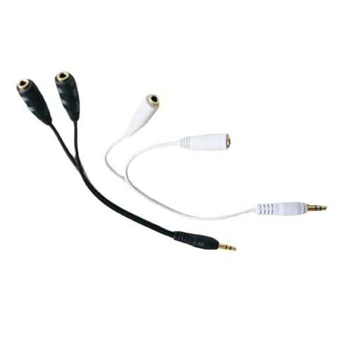 Cable divisor de audio jack 3.5mm macho a 2 hembras 20cm miniatura 4