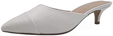The Drop Women's Paulina Pointed Toe Two-Tone Mule, White, 7