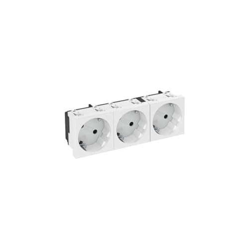 Prise triple 250V blanche pour organiser les câbles de votre bureau