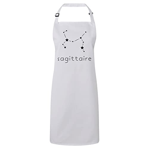 Tablier Sagittaire cuisine constellation : linge de table astrologie minimaliste
